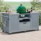 HOMLUX 67" Outdoor Kitchen Island with Stainless Steel Top in Grey, , large