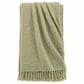 Trade Linker 50" x 70" Chenille Polyester Fringed Basket Throw in Sage, , large