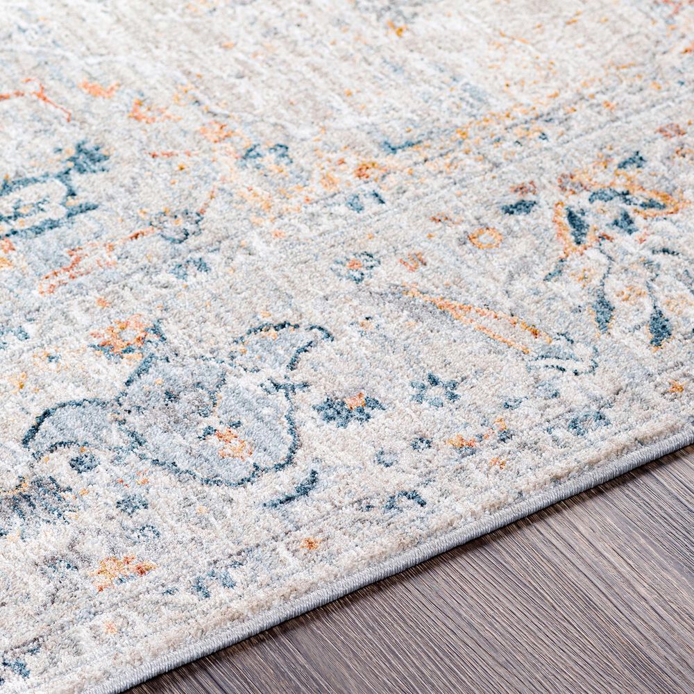 Surya Laila 2&#39;7&quot; x 10&#39; Orange, Teal, Sage, Saffron, Gray and Cream Runner, , large