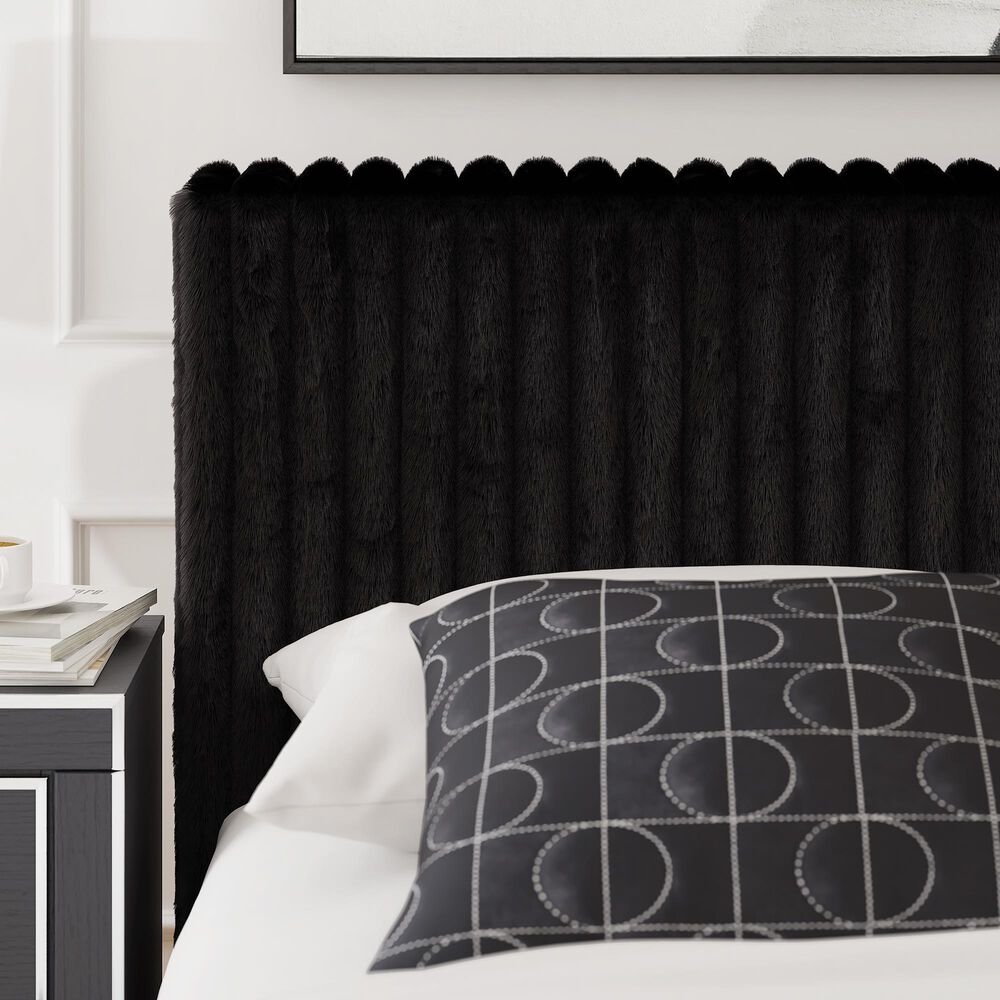 Ashley Zuraleus 3-Piece Queen Upholstered Platform Bedroom Set in Matte Black, , large