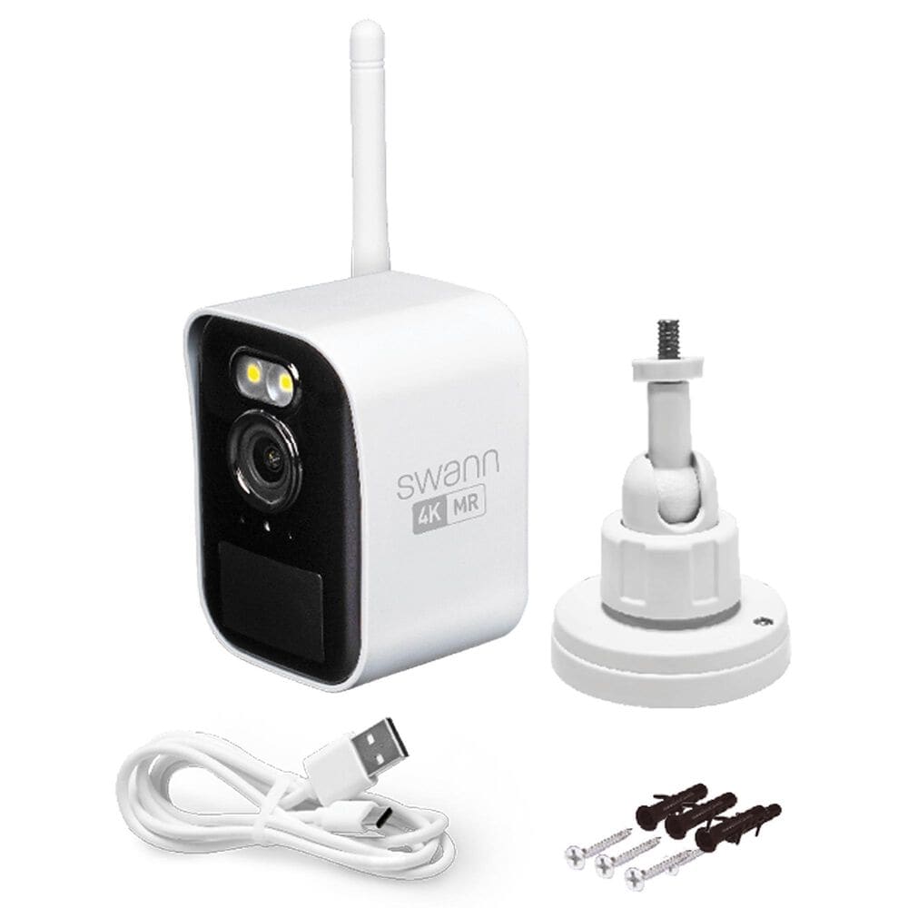 Swann MaxRanger4K Mini Long-Range Add-On Wireless Security Camera in White, , large