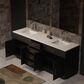 Lexora Home Abbey 80" Double Bathroom Vanity in Black Oak with 2 cm White Cultured Marble Top and Rectangular Sinks, , large