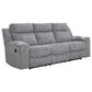 Ashley Buntington Manual Reclining Sofa in Pewter, , large