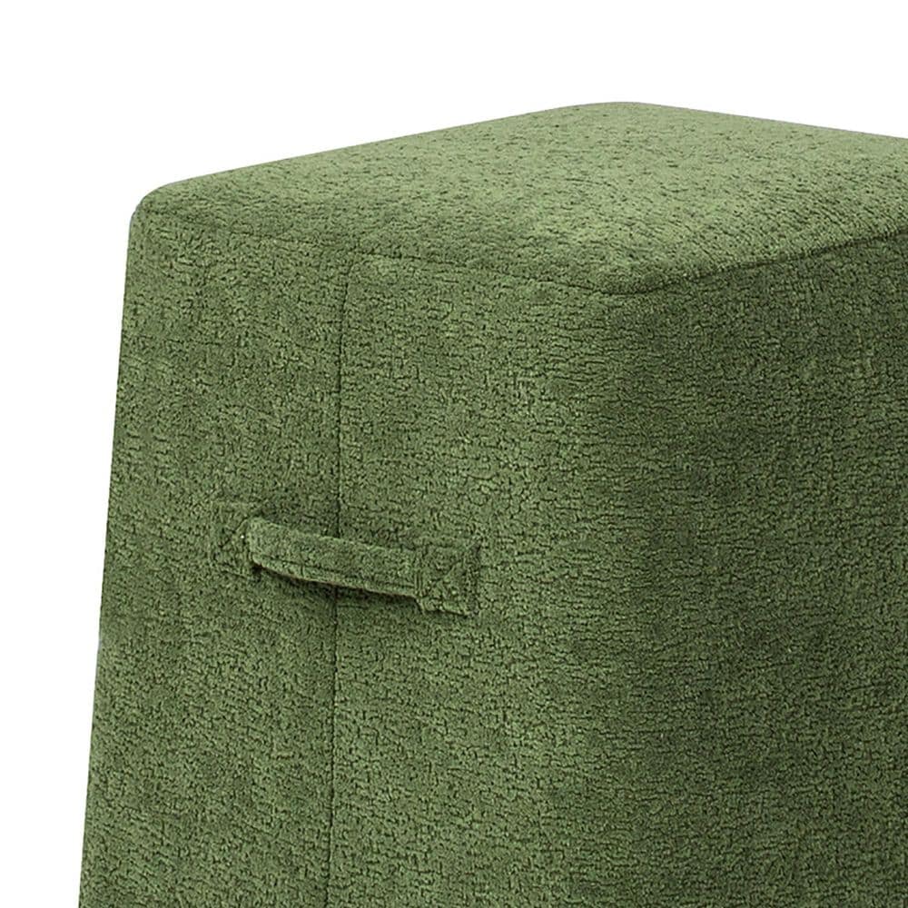 Jennifer Taylor Home Oliver Pouf in Moss Green, , large