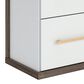 Ashley Kendanport 2-Drawer Nightstand in Dark Brown and Matte White, , large