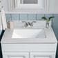MS International 20" Rectangular Undermount Porcelain Bathroom Sink in White, , large
