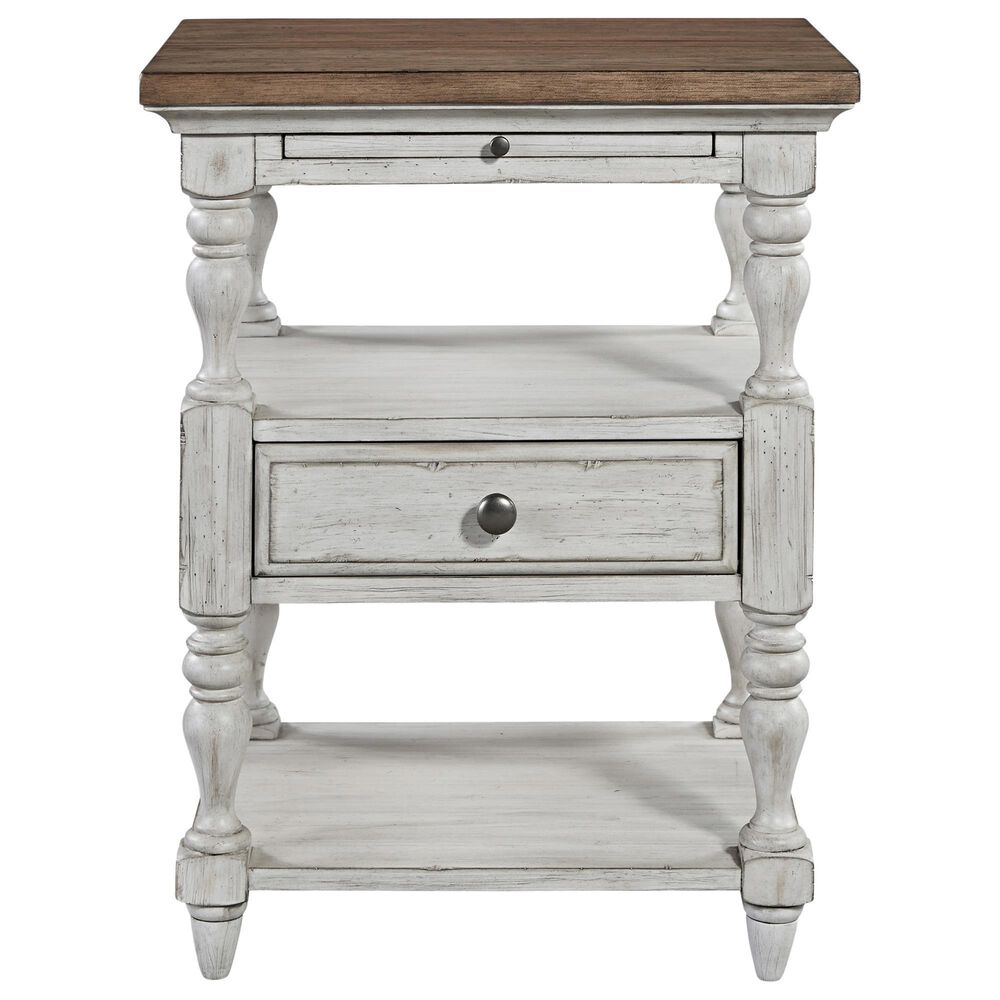 Belle Furnishings Farmhouse Reimagined 1 Drawer Night Stand in White, , large