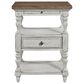 Belle Furnishings Farmhouse Reimagined 1 Drawer Night Stand in White, , large