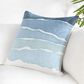 Classic Home Stillness Bikram 22" x 22" Throw Pillow in Capri Blue and White, , large