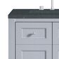 James Martin Vanities Breckenridge 30" Single Bathroom Vanity in Serenity Blue with 3 cm Charcoal Soapstone Quartz Top and Rectangular Sink, , large