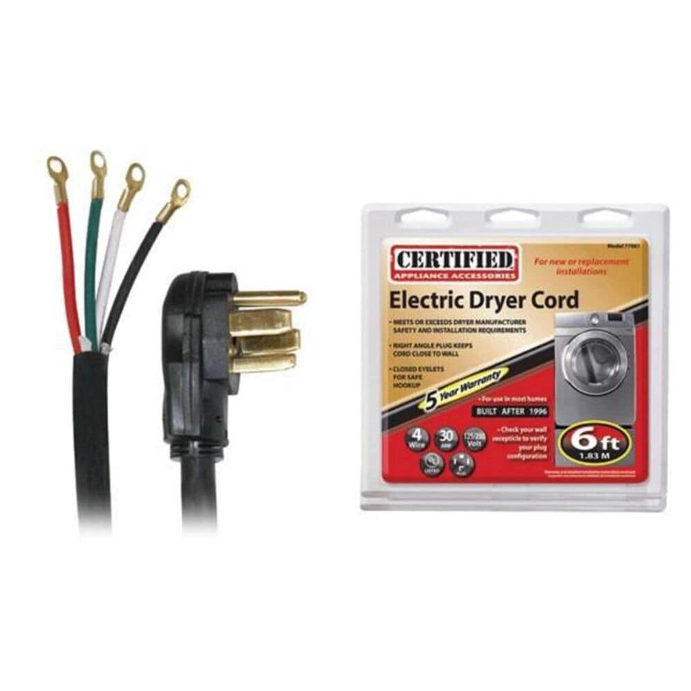 Petra Industries Inc 4-Prong Dryer Cord (30 Amp) - 6 Ft., , large