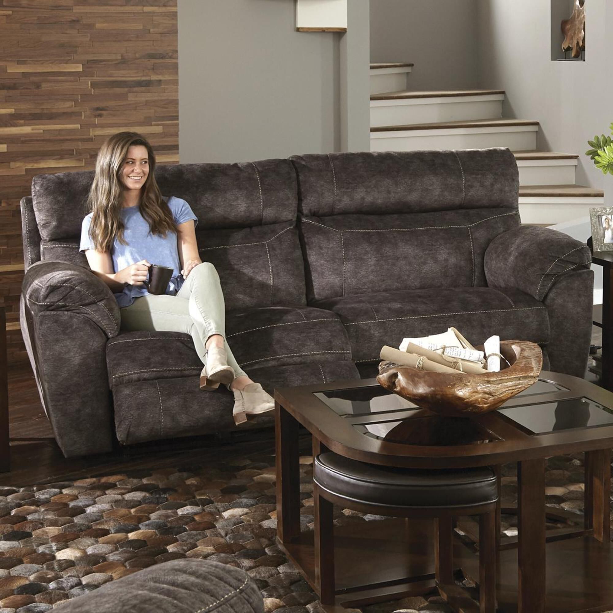 Catnapper sedona power reclining sofa with power lumbar store