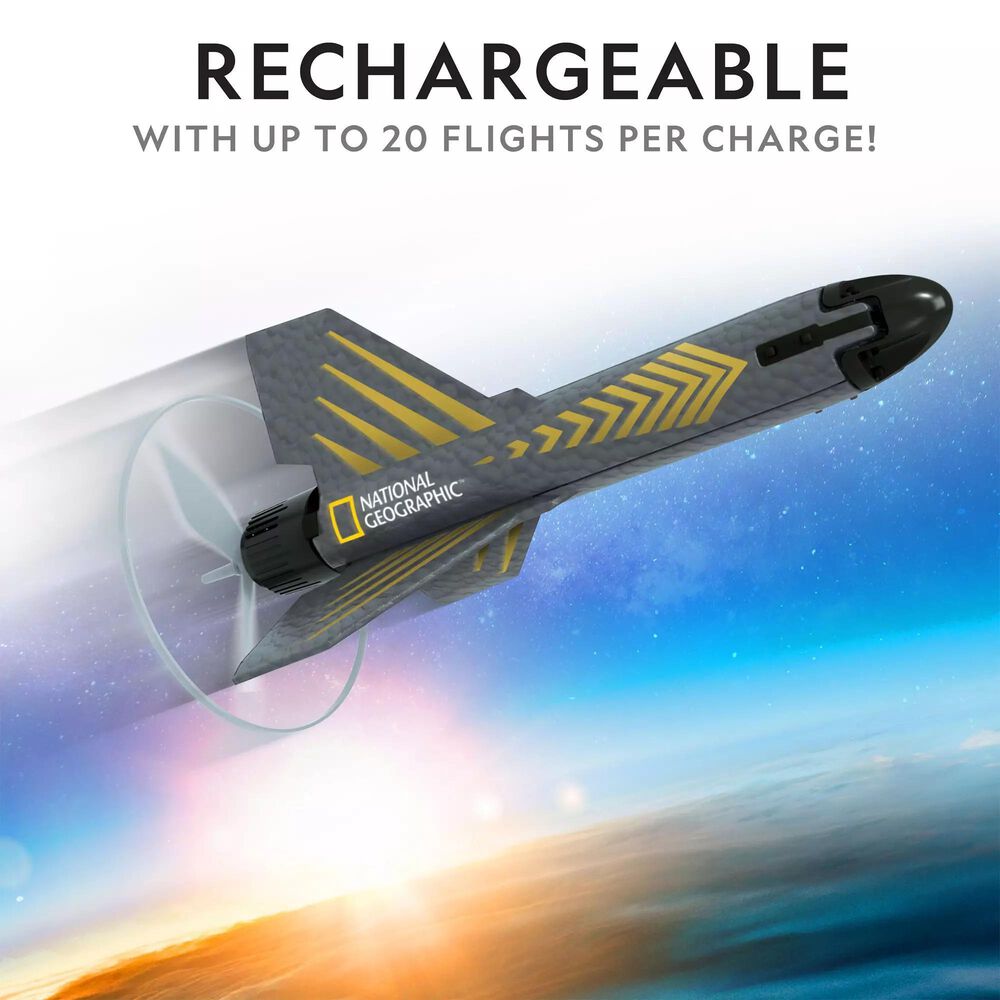 National Geographic Power Rocket - Motorized Air Rocket Launcher, , large