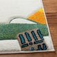 Safavieh Carousel Outer Space 2" x 8" Ivory and Blue Kids Runner, , large