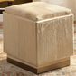 Splendor Living Norwood Hide Ottoman in Tan, , large