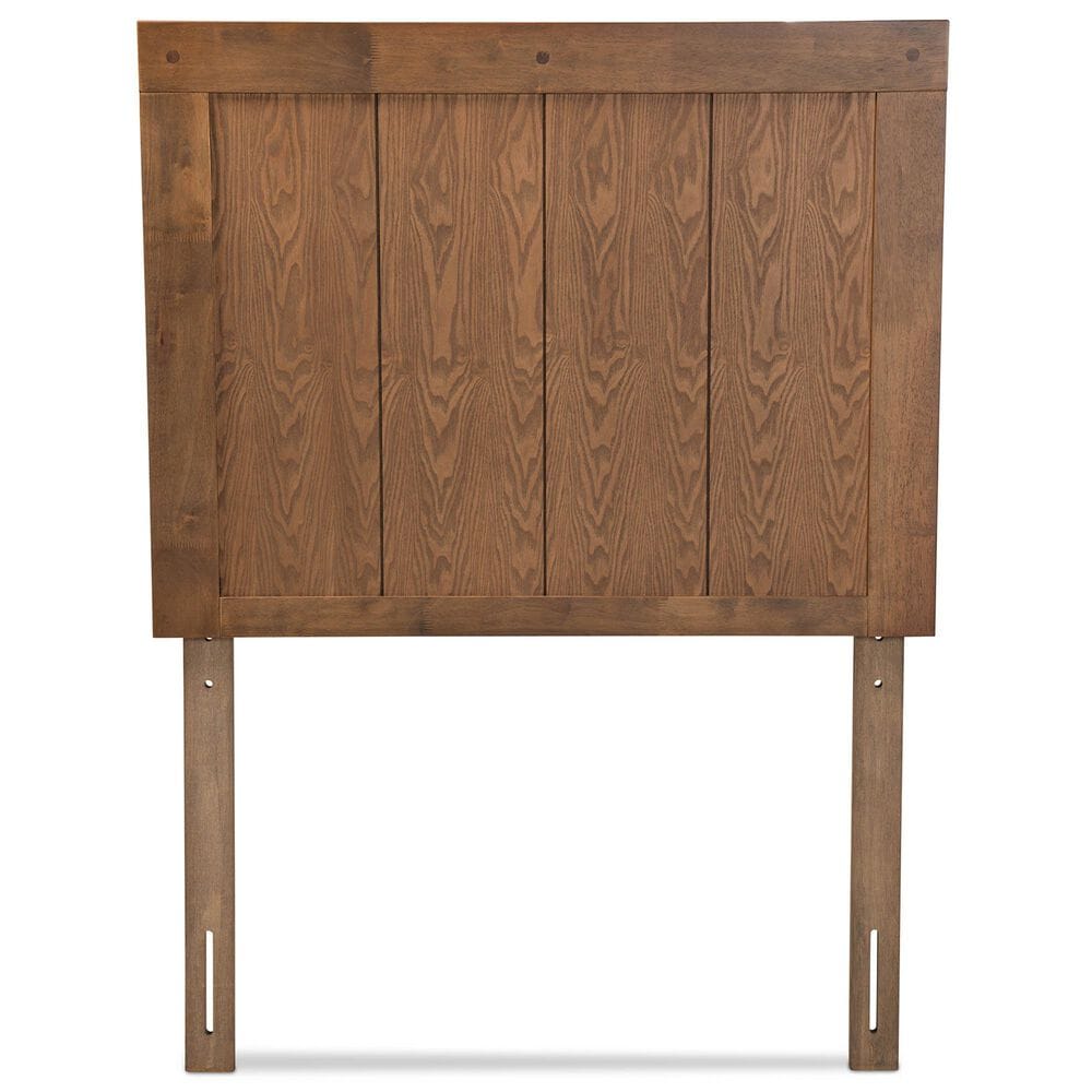 Baxton Studio Patwin Twin Panel Headboard in Ash Walnut, , large