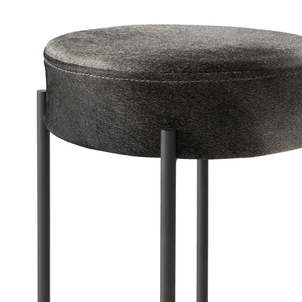 Four Hands Nocona Counter Stool in Gunmetal and Natural Hide in Black, , large
