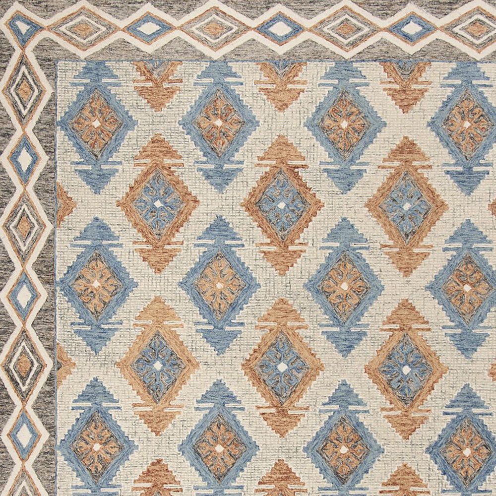 Safavieh Micro-Loop Southwestern 4&#39; x 6&#39; Blue and Beige Area Rug, , large