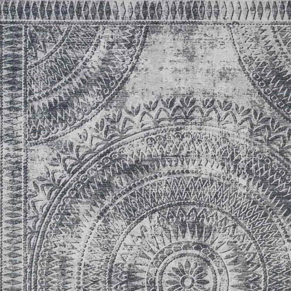 Dalyn Rug Company Sedona Bohemian 6&#39; Round Pewter Indoor/Outdoor Area Performance Rug, , large
