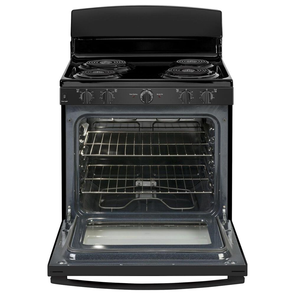 GE Appliances 30" Free-Standing Electric Range with Coil Top in Black, , large