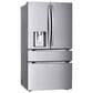 LG 28.6 Cu. Ft. 4-Door French Door with Dual Handles Refrigerator in PrintProof Stainless Steel, , large