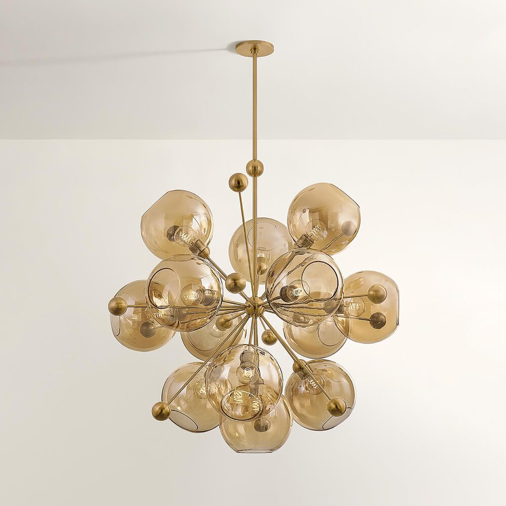 Troy Lighting Ellory 46" 13-Light Chandelier in Patina Brass, , large