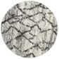 Safavieh Retro RET2144-7990 6" Round Light Grey and Black Area Rug, , large