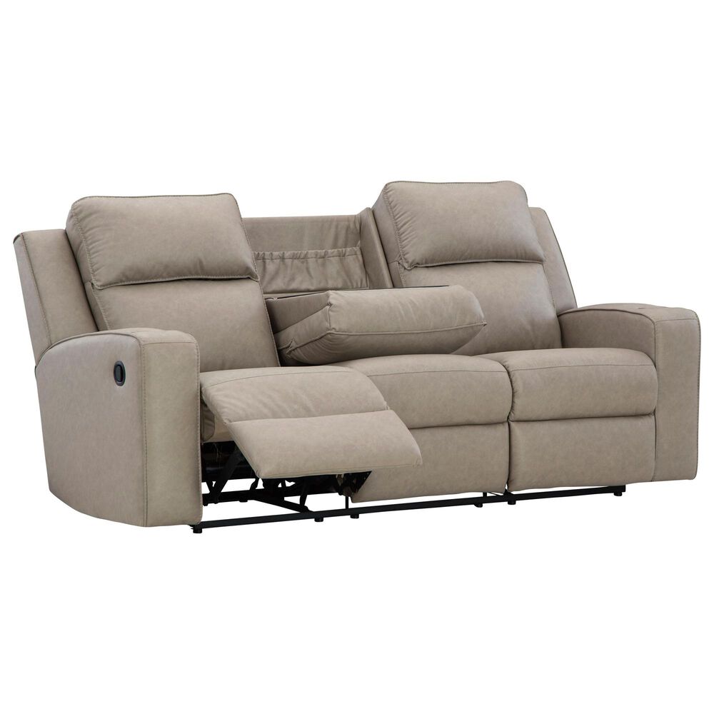 Ashley Lavenhorne Manual Reclining Sofa and Loveseat Set in Pebble, , large