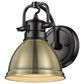 Golden Lighting Duncan 1-Light Bath Vanity in Matte Black and Aged Brass, , large
