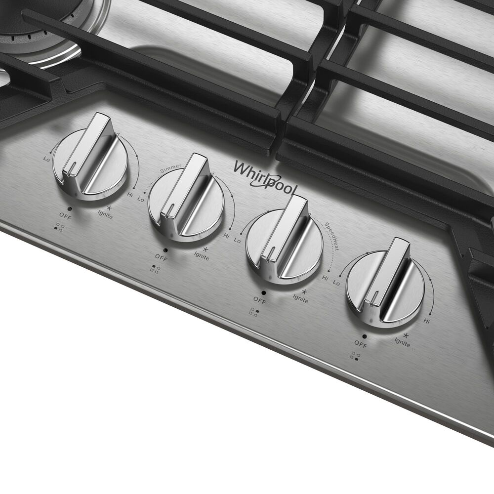 Whirlpool 2-Piece Kitchen Package with 5 Cu. Ft. Single Wall Oven and 30" Gas Cooktop in Stainless Steel, , large