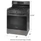 Frigidaire 30" Freestanding Gas Range in Black Stainless Steel, , large