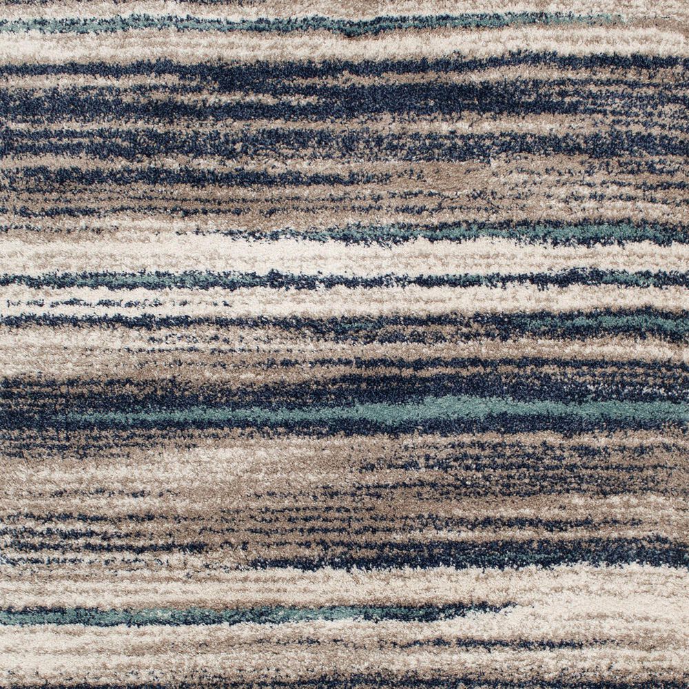 Central Oriental Tulsa Dunkerton 5&#39; x 7&#39;3&quot; Blue Navy and Multicolor Area Rug, , large