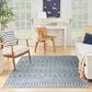 Nourison Astra Machine Washable 6"7" x 9" Blue Area Rug, , large