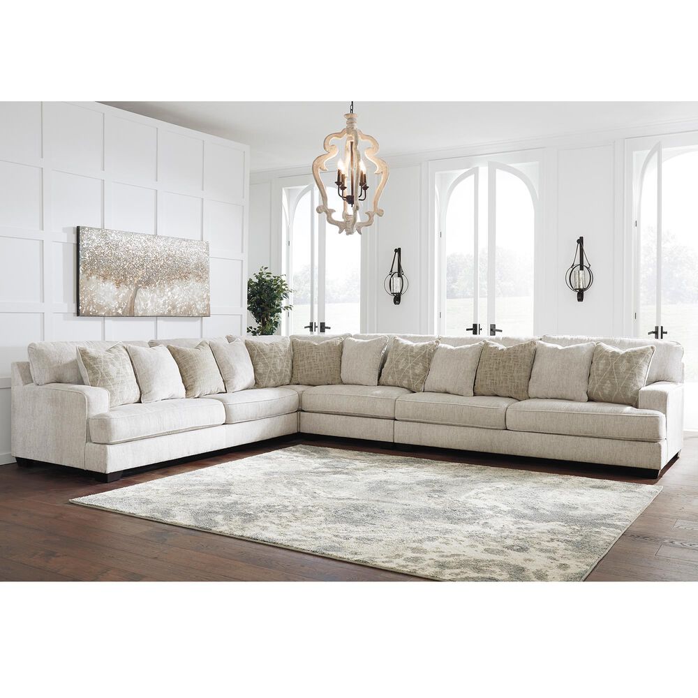 Signature Design by Ashley Rawcliffe 4-Piece Reversible L-Shaped Sectional Set in Parchment, , large