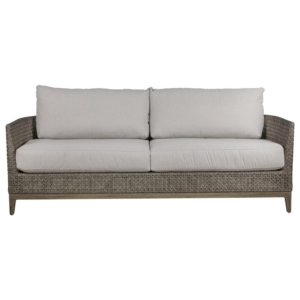 Venture Lenox Hill Stationary Patio Sofa in Storm Linen, , large