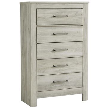 Signature Design by Ashley Bellaby 5 Drawer Chest in Whitewash, , large