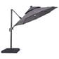 Furniture of America Ausma 10" LED Light Double Top Octagon Patio Umbrella with Base in Gray, , large