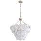Golden Lighting Cascada 3-Tier 8-Light Pendant with Cirrus Cloud Glass Shade in Aegean Silver, , large