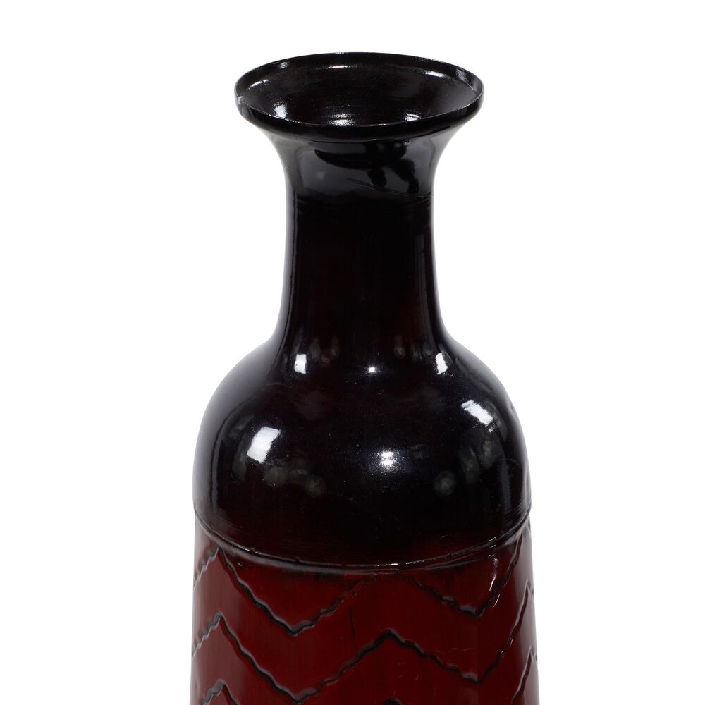 Maple and Jade Chevron Vase in Red, Grey and Yellow &#40;Set of 3&#41;, , large