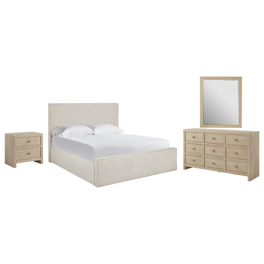 Universal Furniture Oasis 4-Piece Queen Upholstered Bedroom Set in Dockside, , large