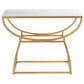 Stylecraft Lamps Inc Loren Console Table in Gold and White, , large