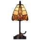 Cal Lighting 13" Tiffany Accent Lamp with Orange Shade in Dark Bronze, , large