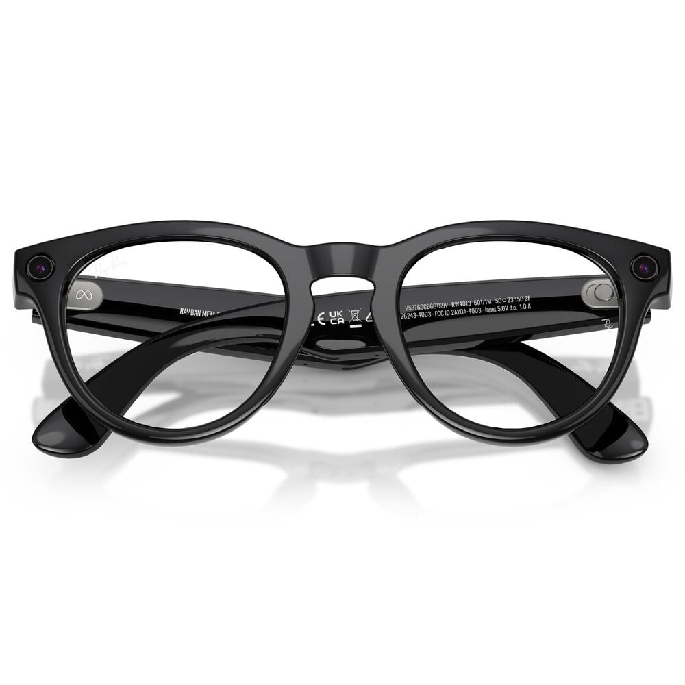 Rayban Glasses Headliner Gen 2 Low Bridge Fit Sunglasses with Clear and Sapphire Transitions Lenses in Shiny Black, , large