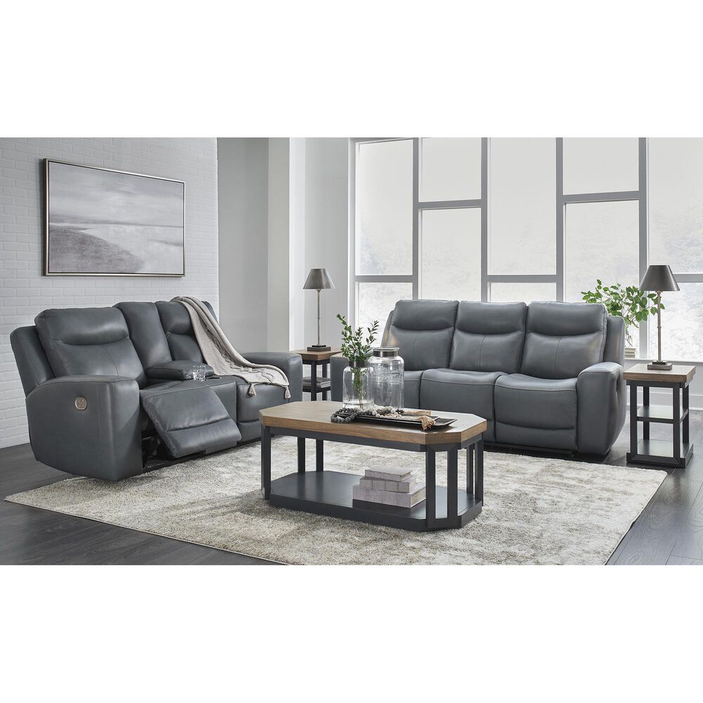 Ashley Mindanao Power Reclining Sofa in Steel, , large
