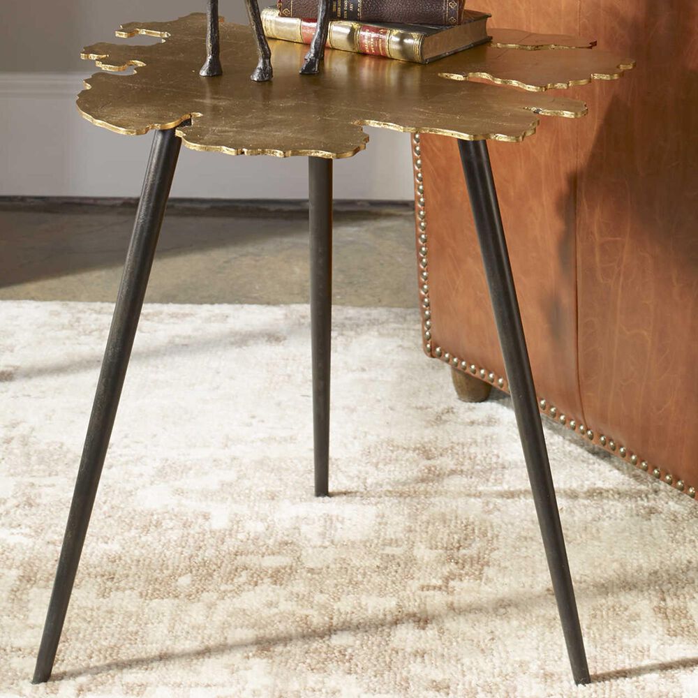 Uttermost Linden Accent Table in Gold, , large