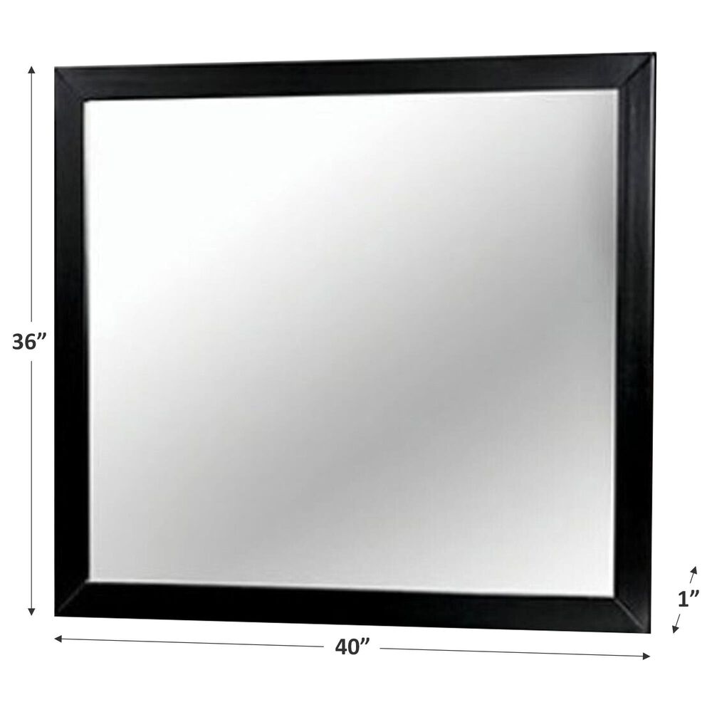Furniture of America Lennart Rectangle Mirror in Black, , large