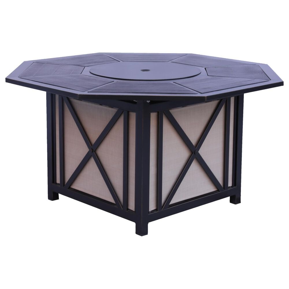 GatherCraft Denison 5-Piece Octagon Firepit Chat Set in Splendor Wheat, , large