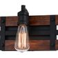 Vaxcel Carrington 3-Light Bathroom Vanity in Matte Black and Deep Walnut, , large
