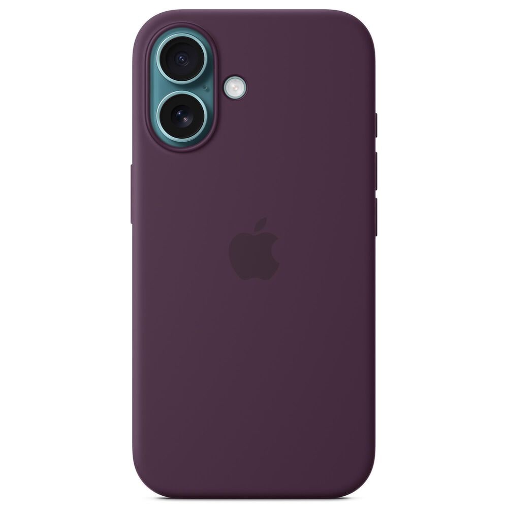 Apple Silicone Case with MagSafe for iPhone 16 in Plum, , large