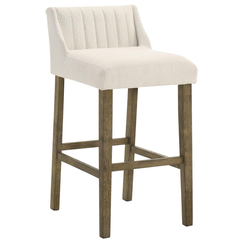 Armen Living Fauna Bar Height Stool in Putty Brown, , large